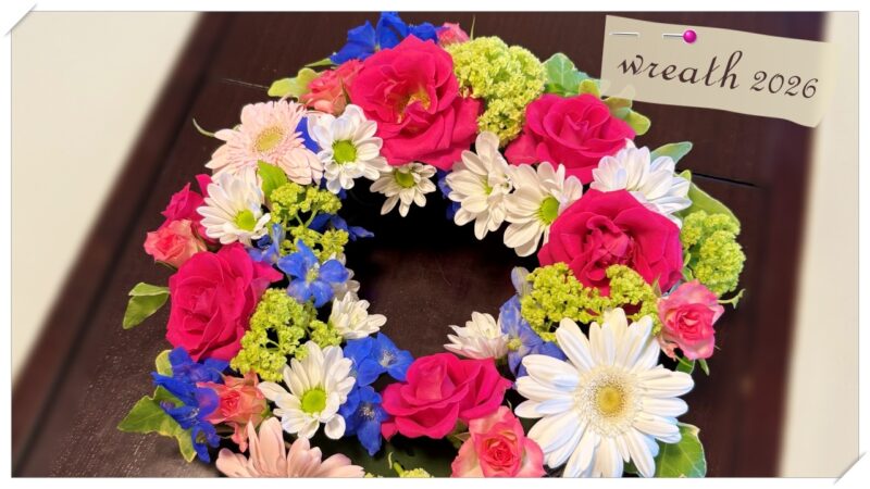 フラワーアレンジ 春の花輪